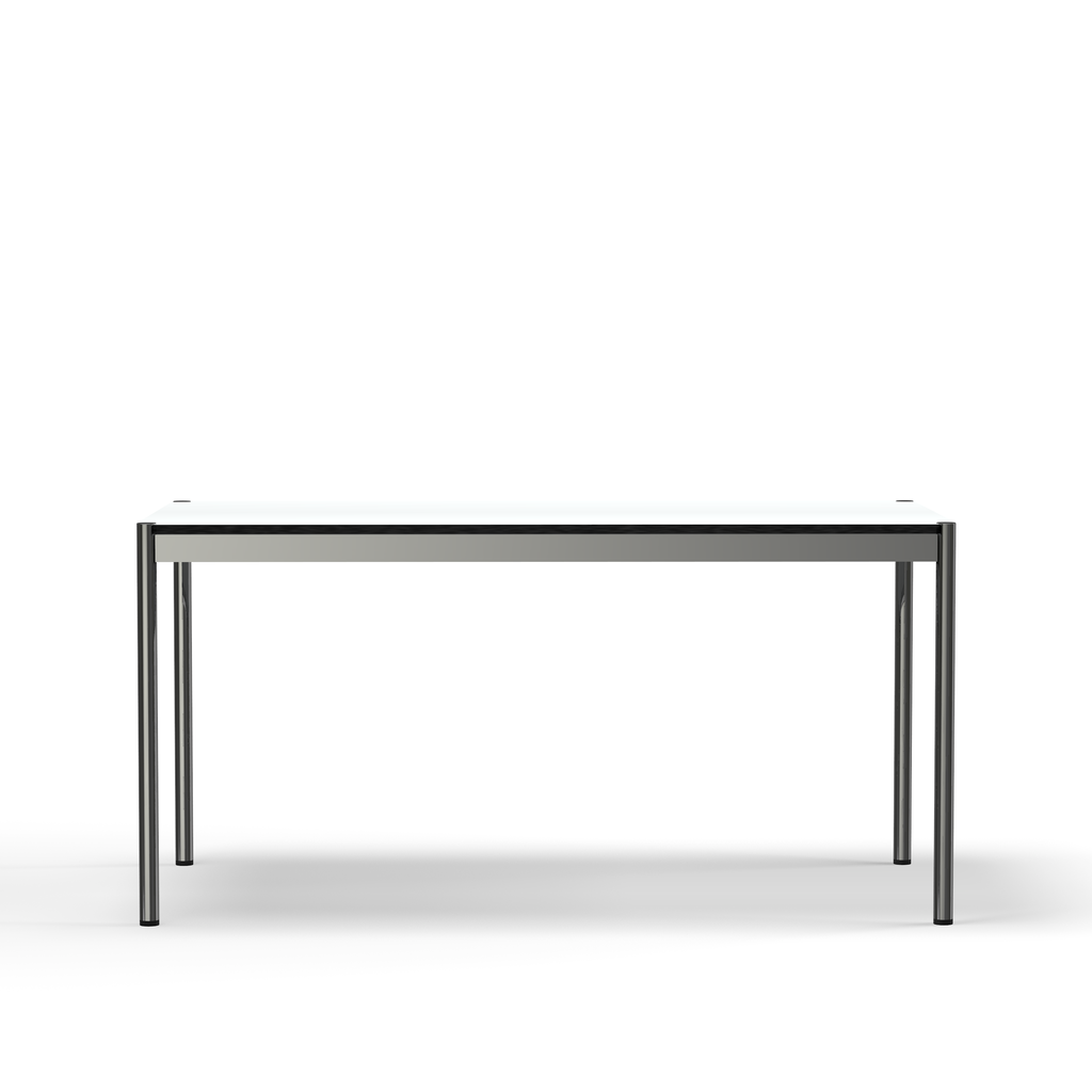 USM Haller White Laminate Work Table (T59) Front View