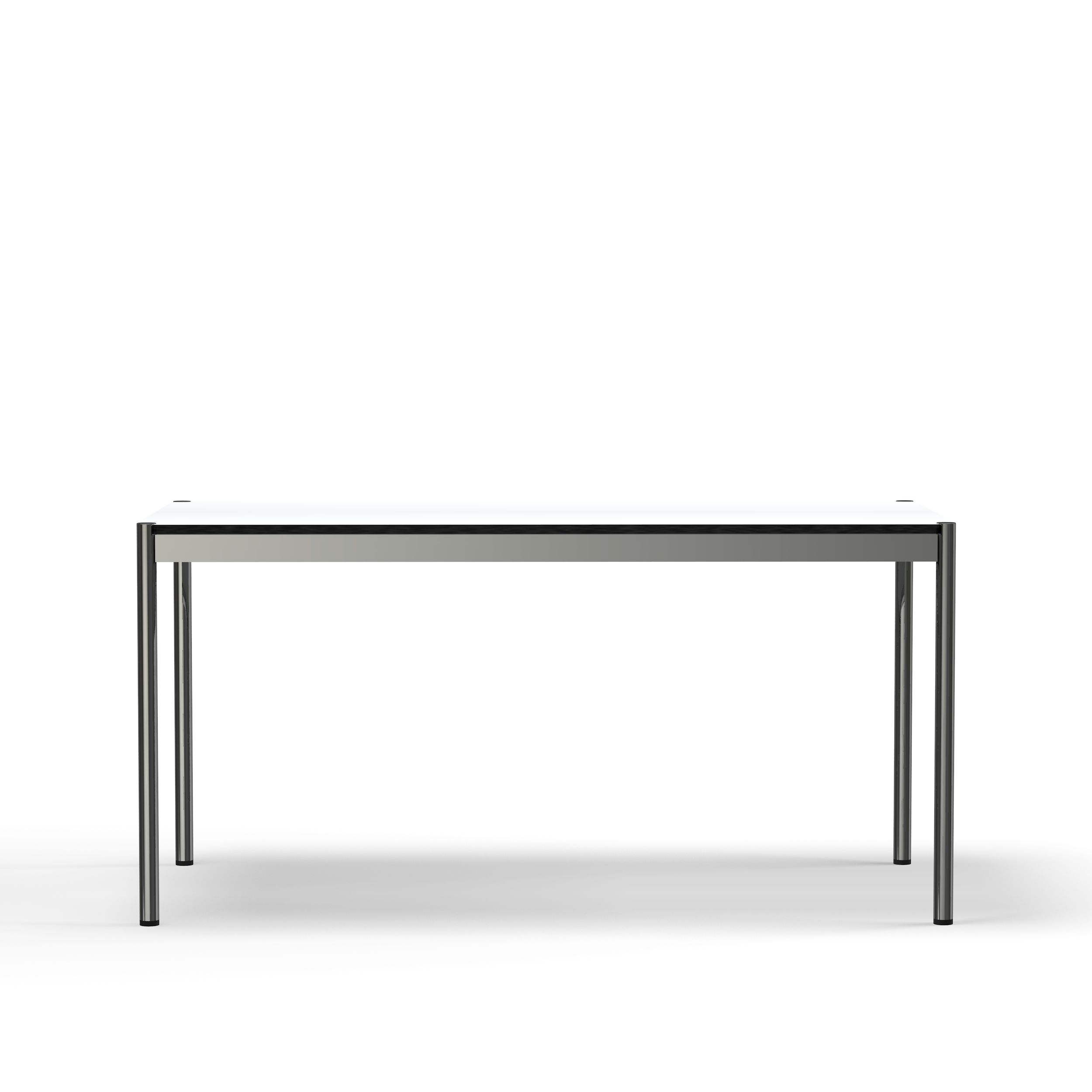 USM Haller White Laminate Work Table (T59) Front View