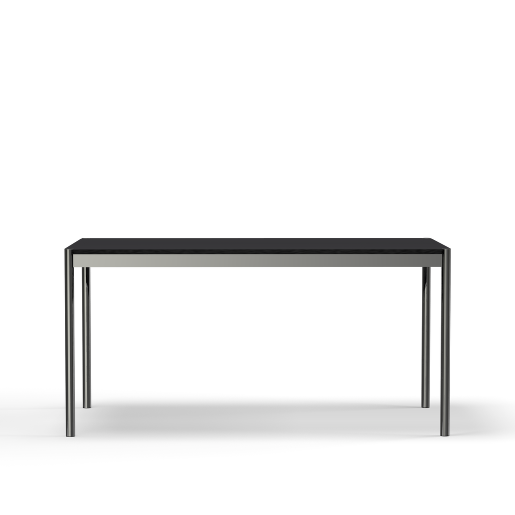 USM Haller Black Linoleum Desk (T59) Front View