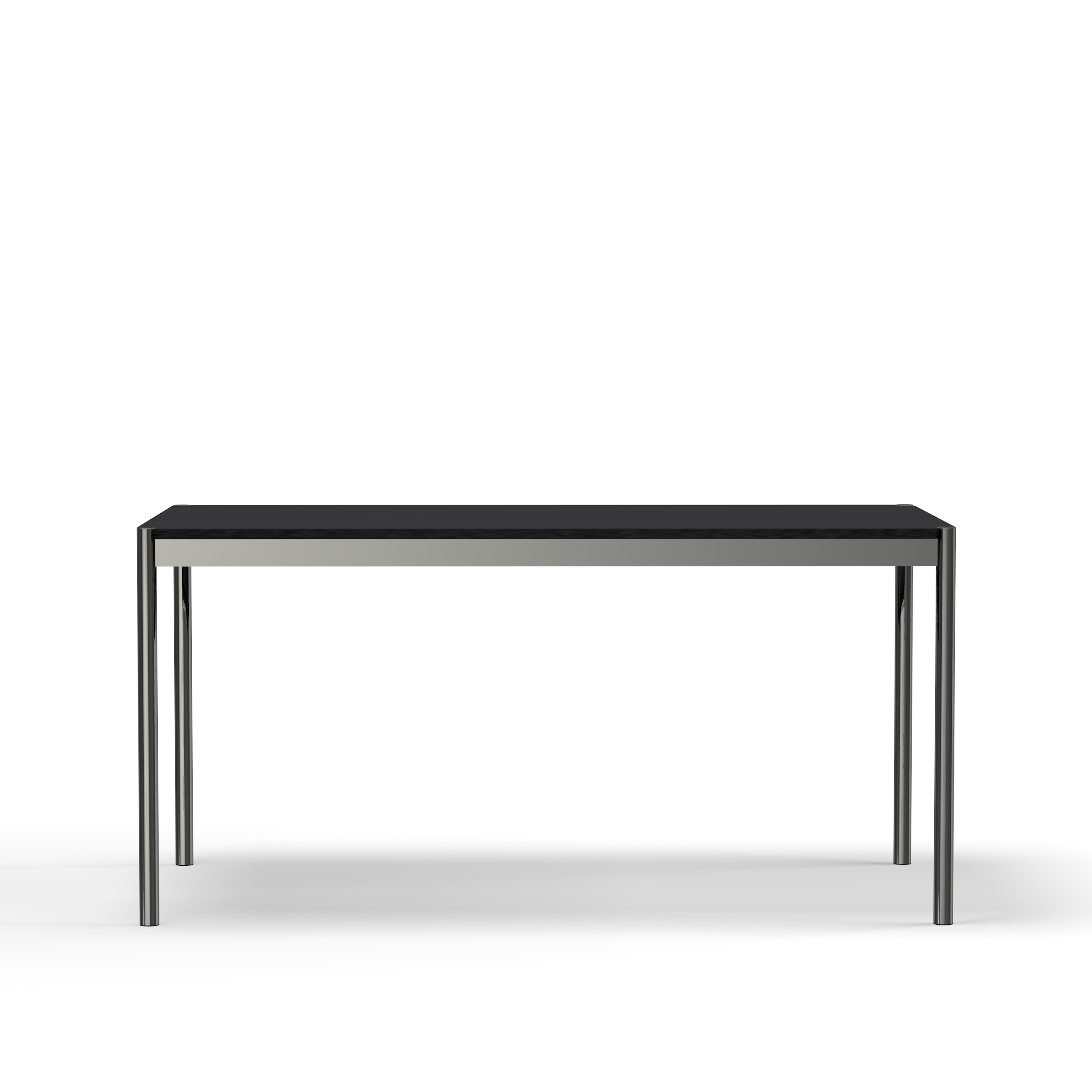 USM Haller Black Linoleum Desk (T59) Front View