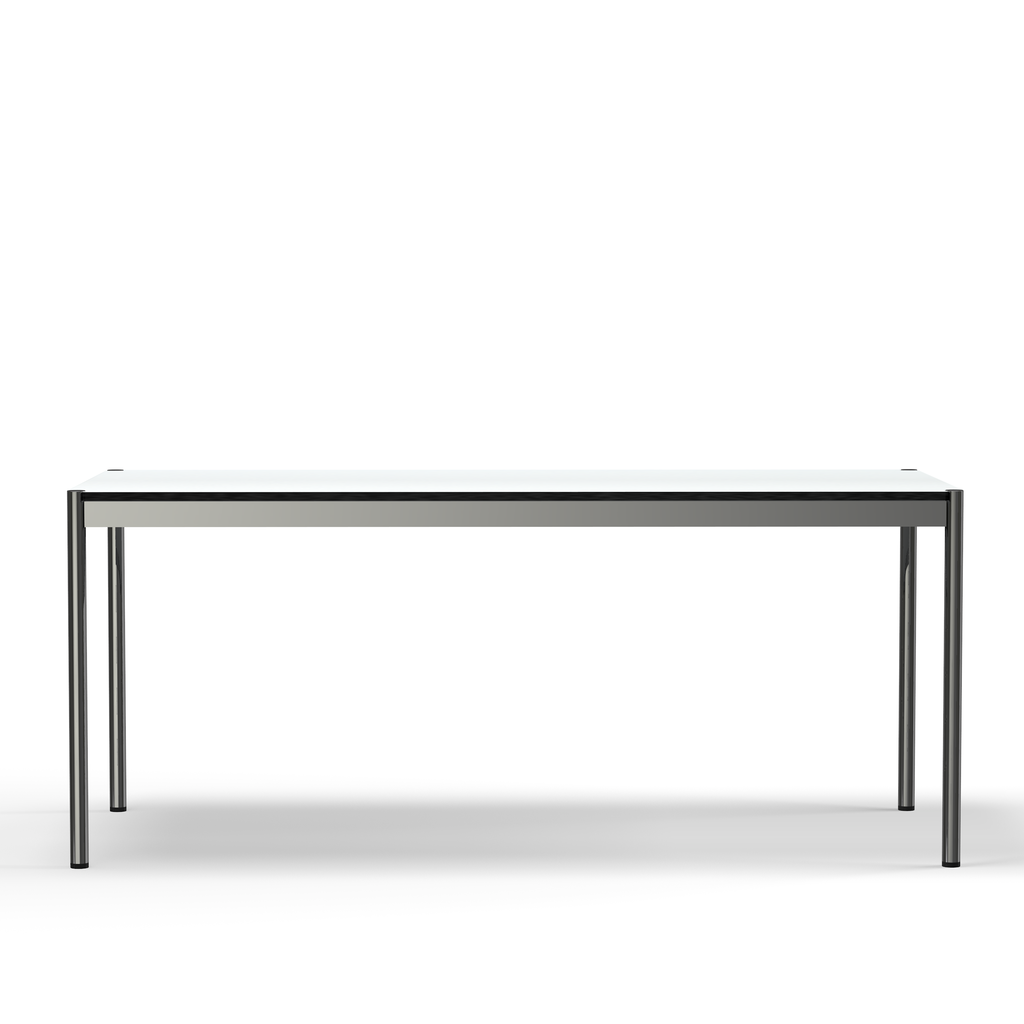 USM Haller White Grey Laminate Desk (T69) Front View