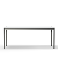 USM Haller White Grey Laminate Desk (T69) Front View