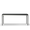 USM Haller Black Linoleum Modern Office Table (T69) Front View