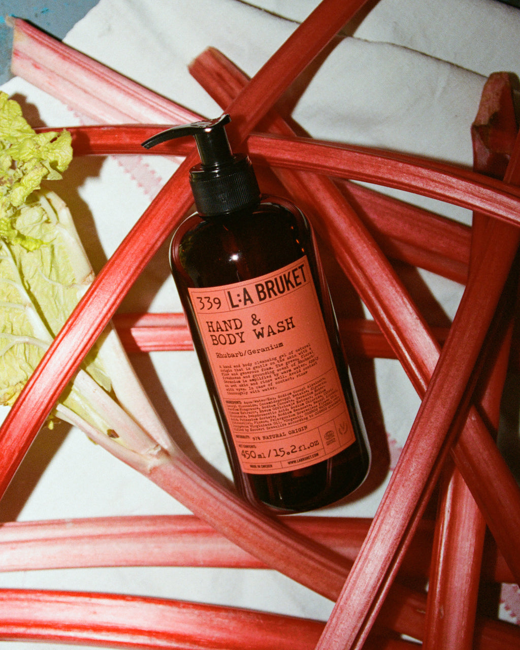 L:A BRUKET 339 Hand & Body Wash Rhubarb Geranium 450ml
