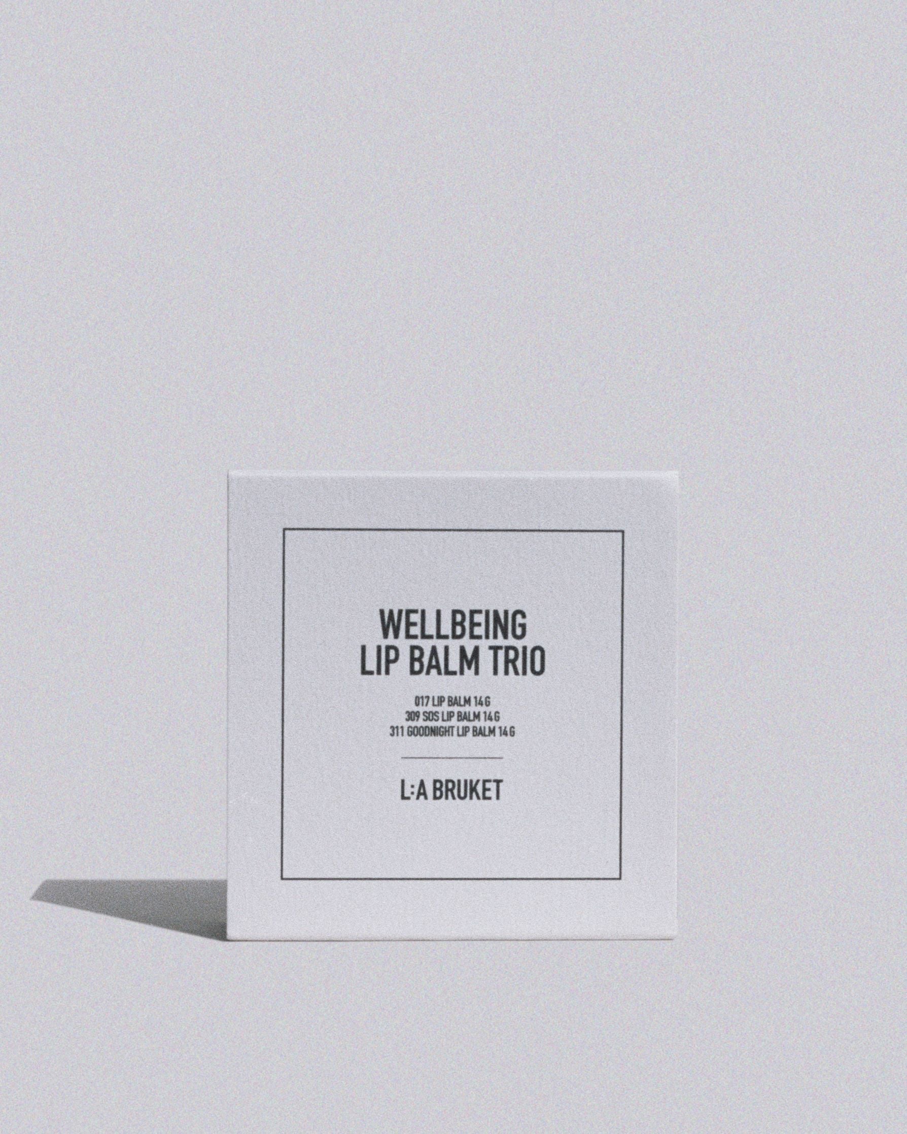 L:A BRUKET Wellbeing Lip Balm Trio 3 x 14g