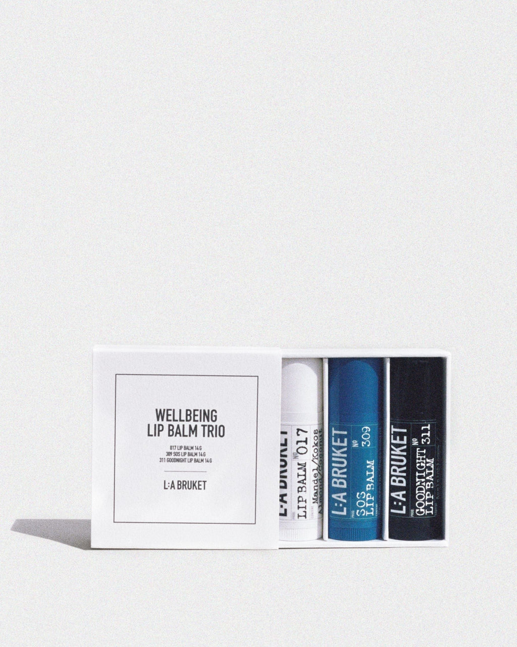 L:A BRUKET Wellbeing Lip Balm Trio