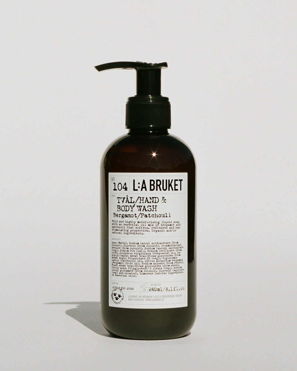 L:A BRUKET 104 Hand & Body Wash Bergamot Patchouli 450ml