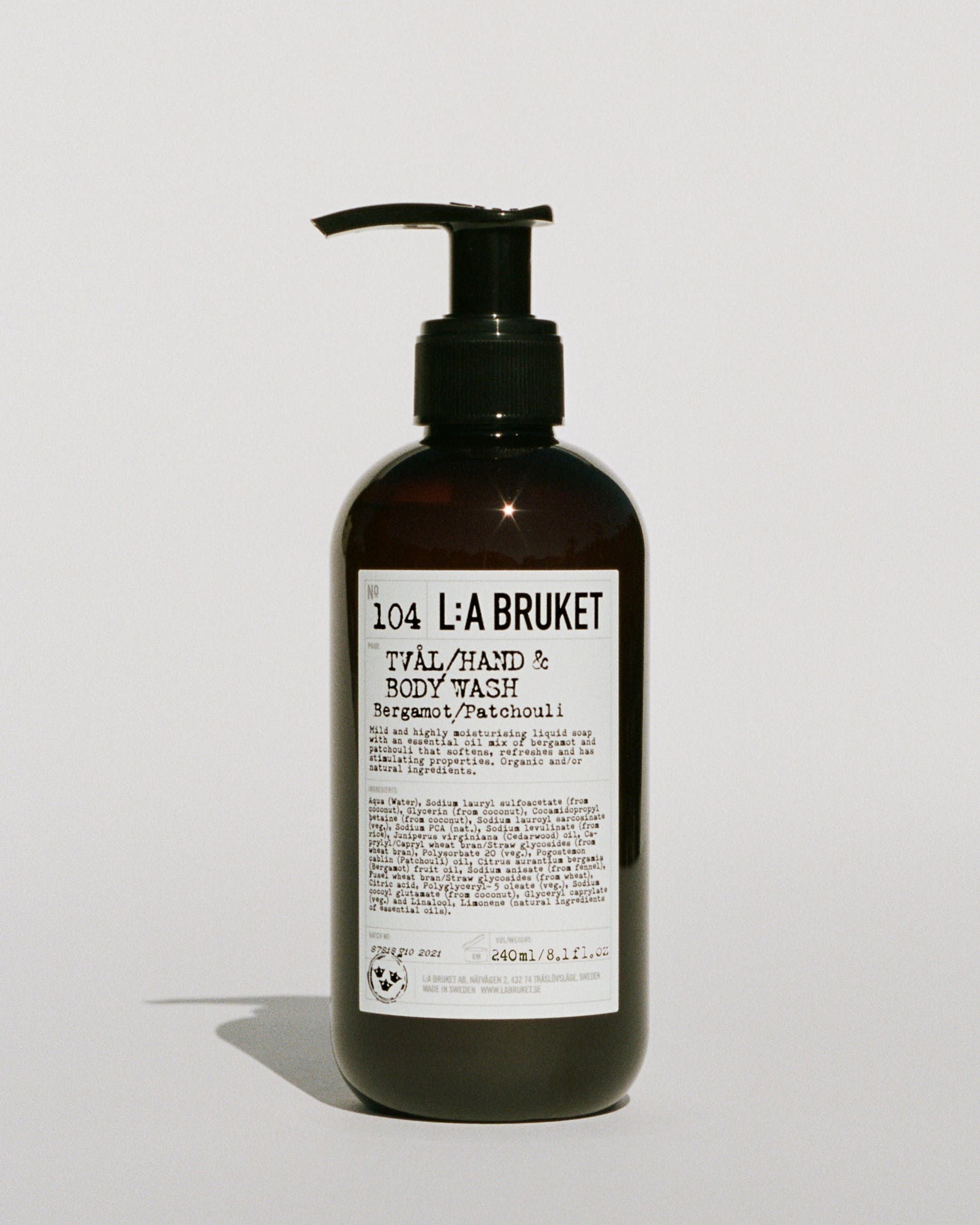 L:A BRUKET 104 Hand & Body Wash Bergamot Patchouli 450ml