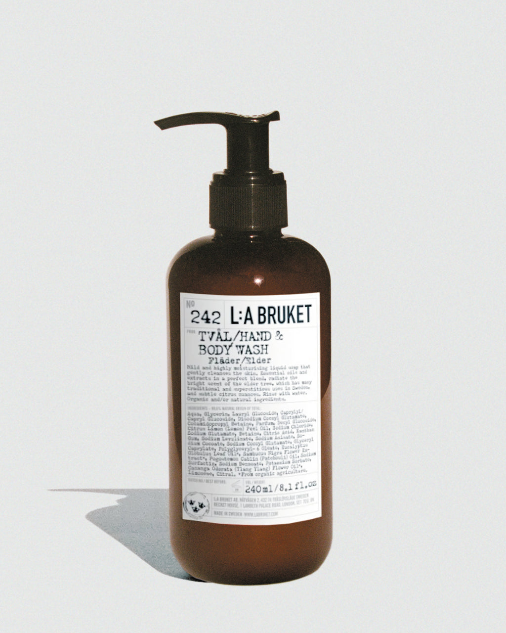 L:A BRUKET 242 Hand & Body Wash Elder 450ml