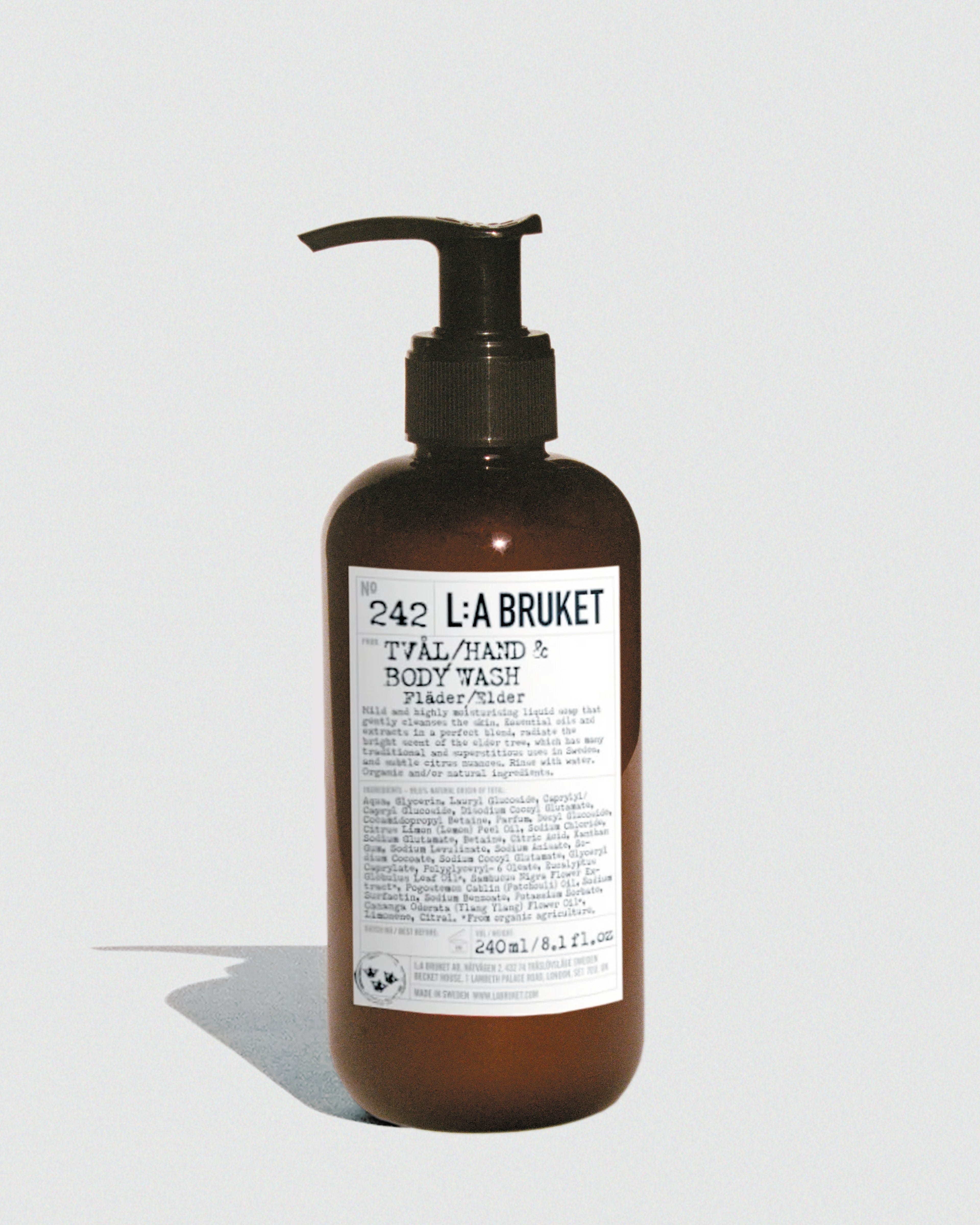 L:A BRUKET 242 Hand & Body Wash Elder 450ml