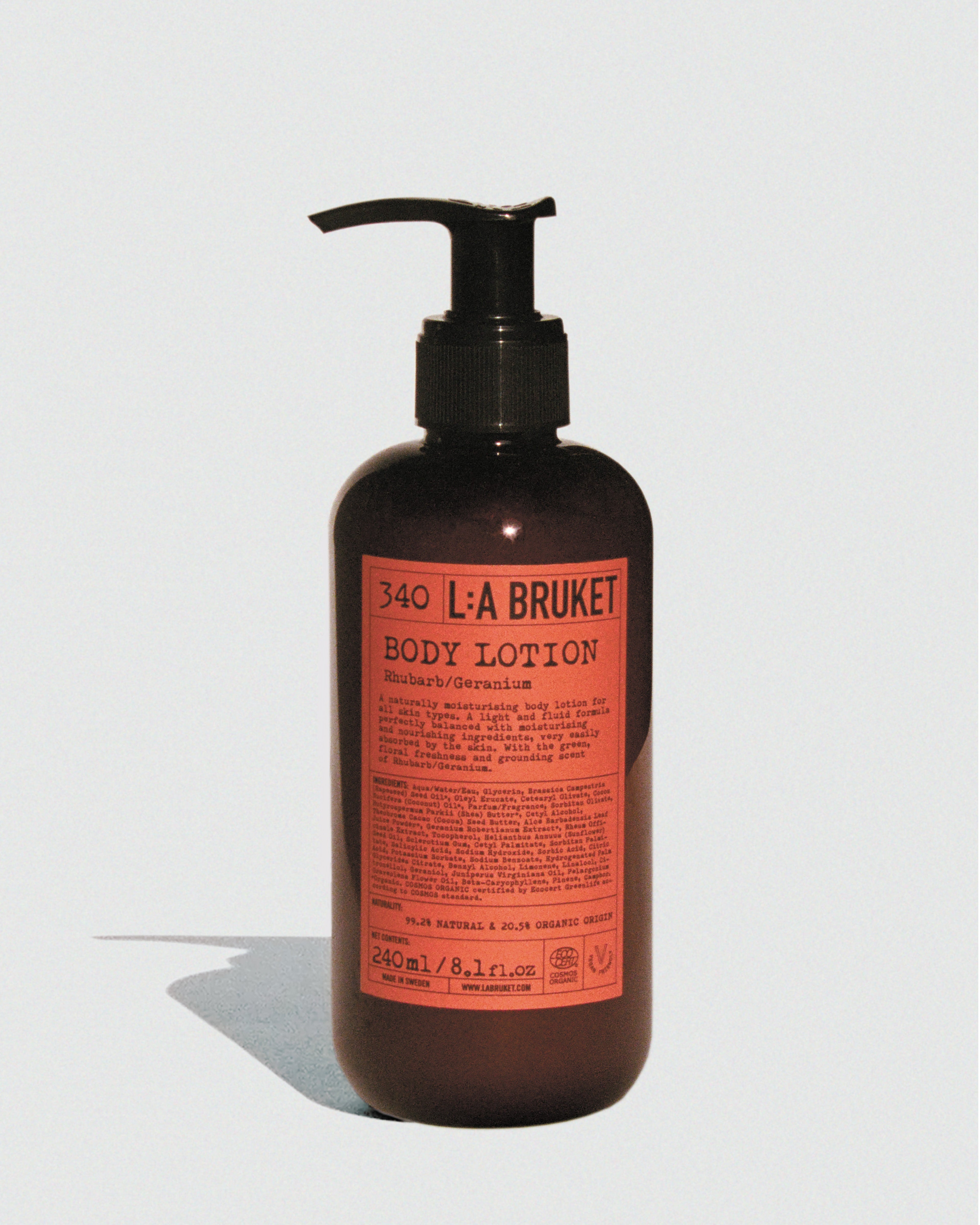 L:A BRUKET 340 Body Lotion Rhubarb Geranium 240ml