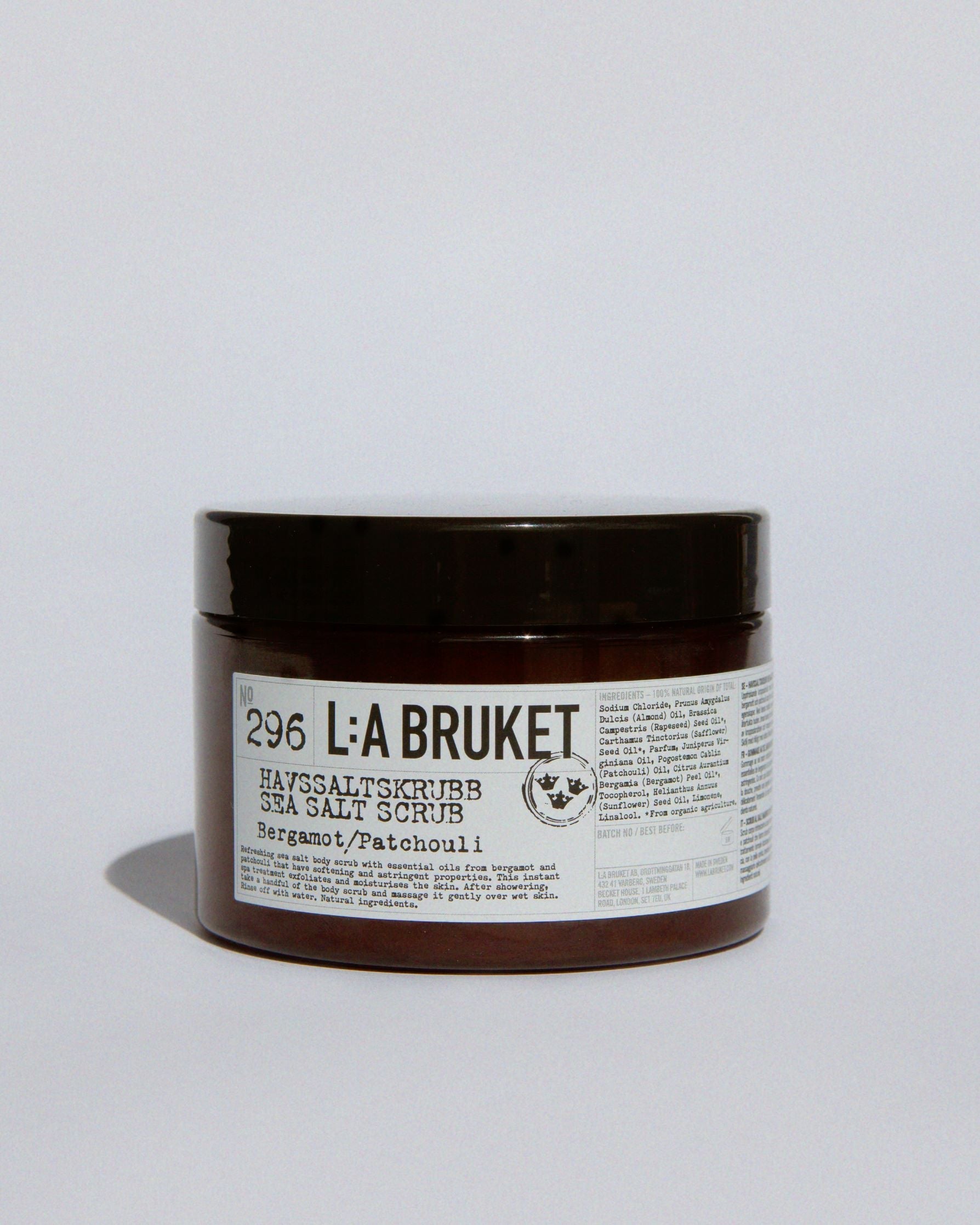L:A BRUKET 296 Sea Salt Scrub Bergamot Patchouli 420g