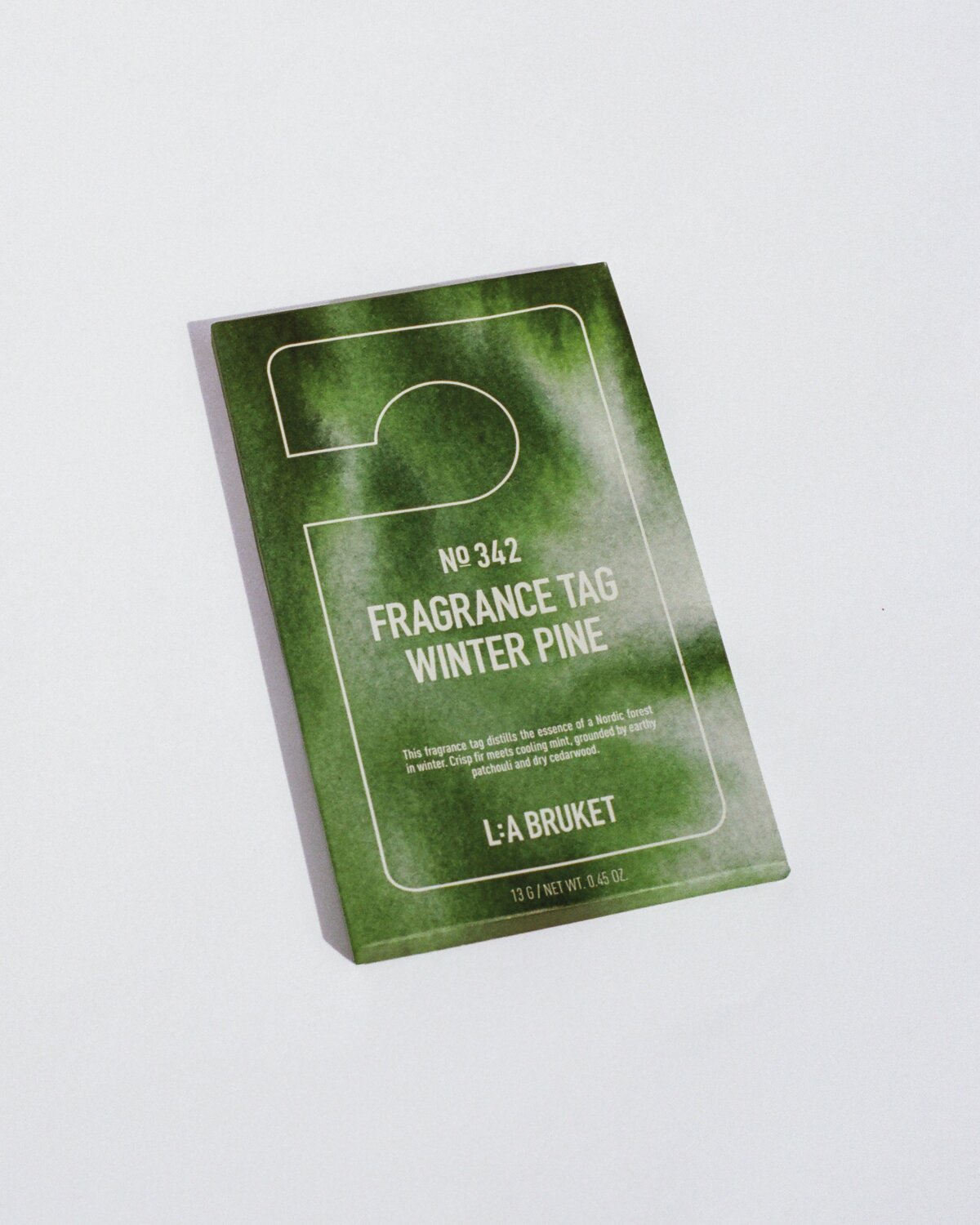 L:A BRUKET 342 Fragrance Tag Winter Pine detail
