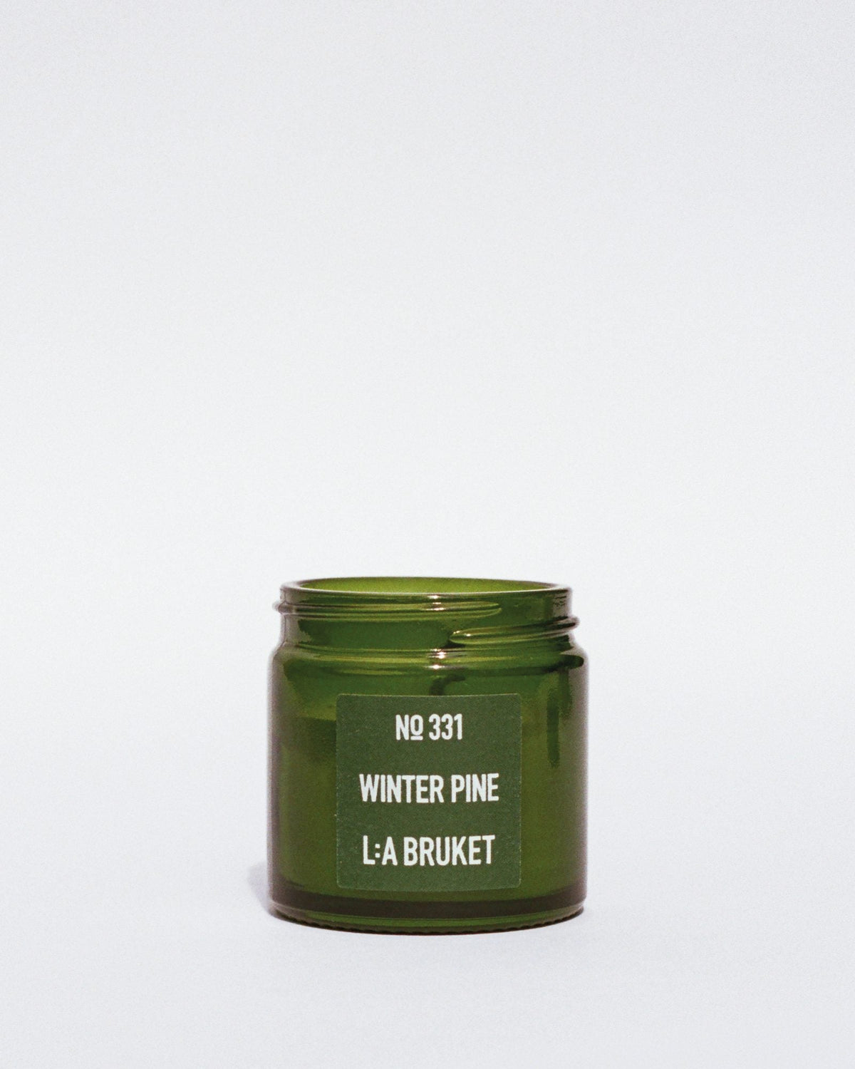 L:A BRUKET 331 Mini Scented Candle Winter Pine with packaging